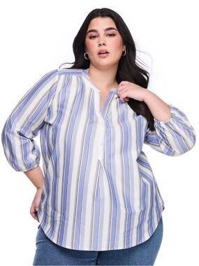 🌸NEW Lane Bryant Striped Blouse Size 2X